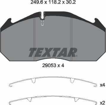 Textar 2905301 - Brake Pad Set, disc brake autospares.lv