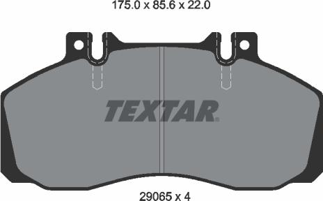 Textar 2906504 - Brake Pad Set, disc brake autospares.lv