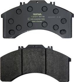 Textar 2901105 - Brake Pad Set, disc brake autospares.lv