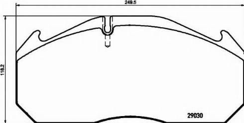 Textar 2903073 - Brake Pad Set, disc brake autospares.lv