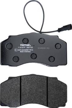 Textar 2907702 - Brake Pad Set, disc brake autospares.lv