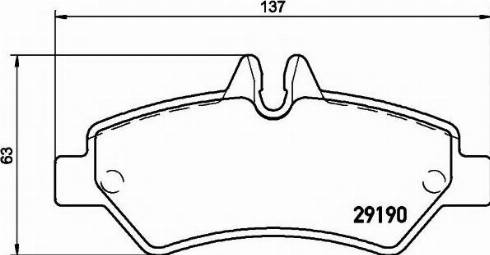 Textar 2919070 - Brake Pad Set, disc brake autospares.lv