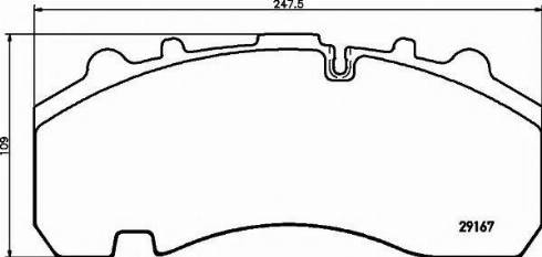 Textar 2927070 - Brake Pad Set, disc brake autospares.lv