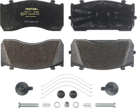 Textar 2918301 - Brake Pad Set, disc brake autospares.lv