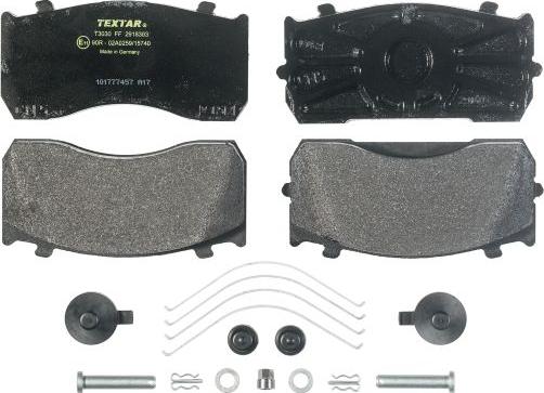 Textar 2918303 - Brake Pad Set, disc brake autospares.lv