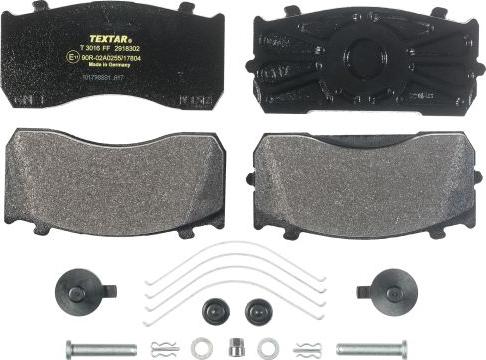 Textar 2918302 - Brake Pad Set, disc brake autospares.lv