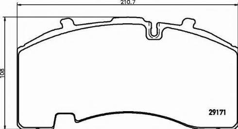 Textar 2917170 - Brake Pad Set, disc brake autospares.lv