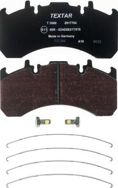 Textar 2917704 - Brake Pad Set, disc brake autospares.lv