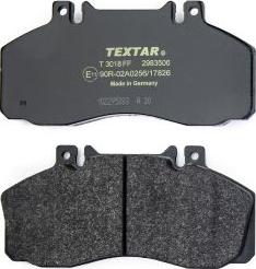 Textar 2983506 - Brake Pad Set, disc brake autospares.lv