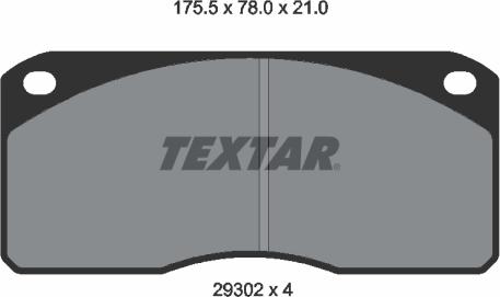 Textar 2930201 - Brake Pad Set, disc brake autospares.lv