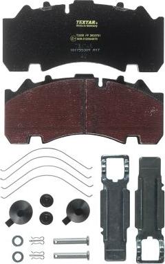 Textar 2930701 - Brake Pad Set, disc brake autospares.lv