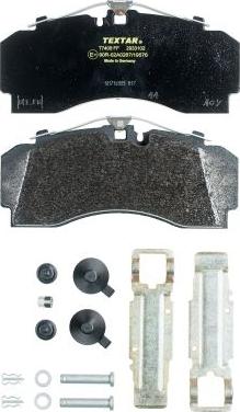 Textar 2933102 - Brake Pad Set, disc brake autospares.lv