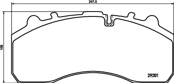 Textar 2920104 - Brake Pad Set, disc brake autospares.lv