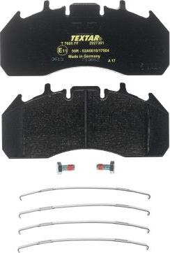Textar 2927301 - Brake Pad Set, disc brake autospares.lv