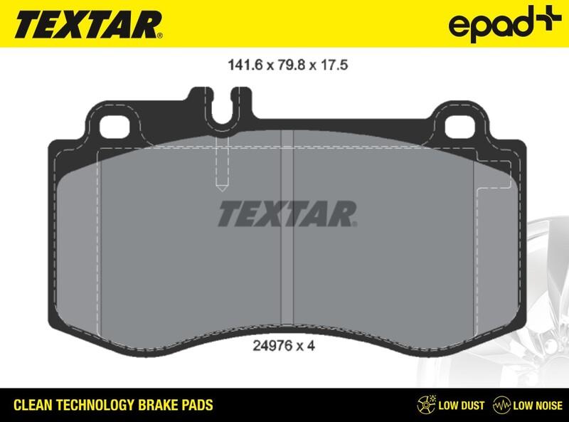 Textar 2497601CP - Brake Pad Set, disc brake autospares.lv