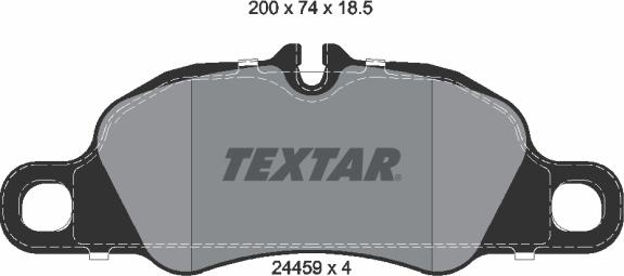 Textar 2445901 - Brake Pad Set, disc brake autospares.lv