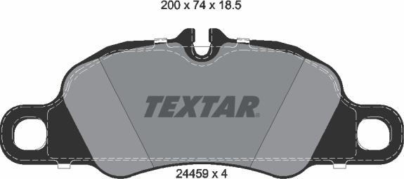 Textar 2445902 - Brake Pad Set, disc brake autospares.lv