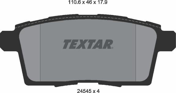 Textar 2454501 - Brake Pad Set, disc brake autospares.lv