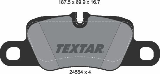 Textar 2455404 - Brake Pad Set, disc brake autospares.lv