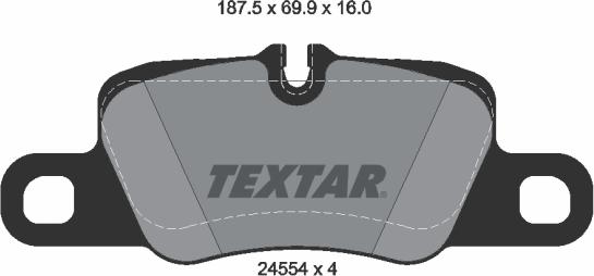 Textar 2455401 - Brake Pad Set, disc brake autospares.lv