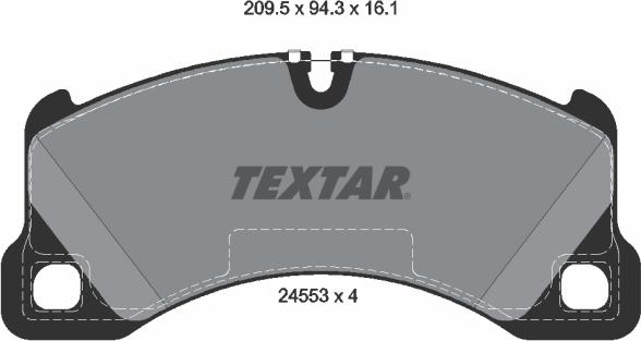 Textar 2455301 - Brake Pad Set, disc brake autospares.lv