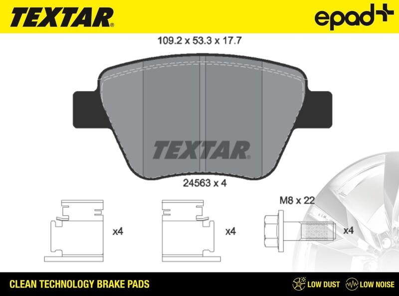 Textar 2456301CP - Brake Pad Set, disc brake autospares.lv