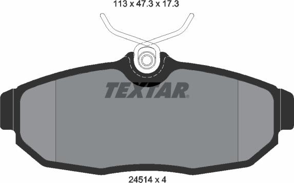 Textar 2451401 - Brake Pad Set, disc brake autospares.lv
