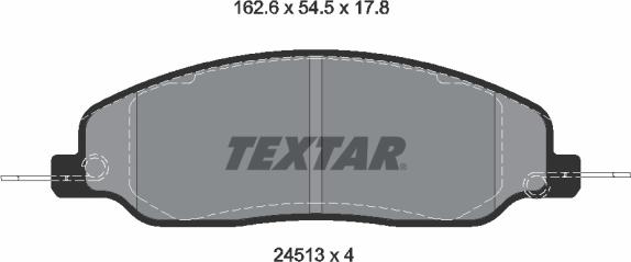 Textar 2451301 - Brake Pad Set, disc brake autospares.lv