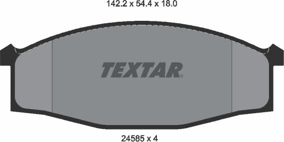 Textar 2458501 - Brake Pad Set, disc brake autospares.lv