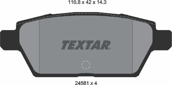 Textar 2458102 - Brake Pad Set, disc brake autospares.lv