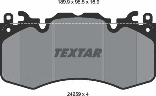 Textar 2465901 - Brake Pad Set, disc brake autospares.lv