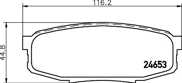 Textar 2465304 - Brake Pad Set, disc brake autospares.lv