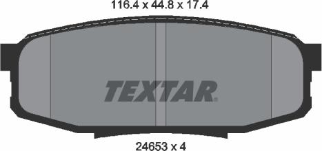 Textar 2465301 - Brake Pad Set, disc brake autospares.lv