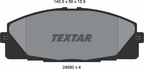 Textar 2468001 - Brake Pad Set, disc brake autospares.lv