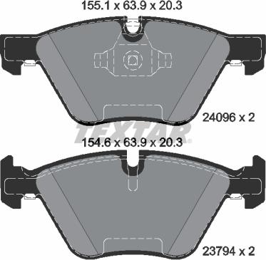 Textar 2409681 - Brake Pad Set, disc brake autospares.lv