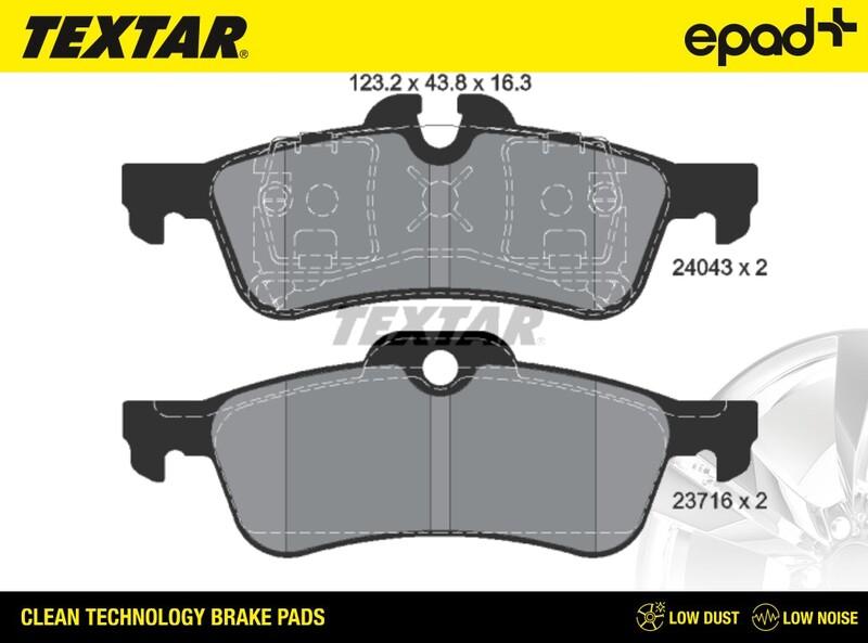 Textar 2404301CP - Brake Pad Set, disc brake autospares.lv