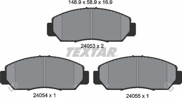 Textar 2405301 - Brake Pad Set, disc brake autospares.lv