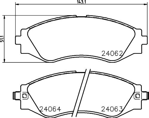 Textar 2406204 - Brake Pad Set, disc brake autospares.lv