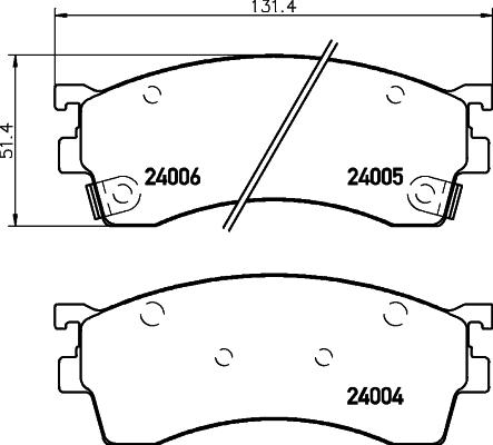 Textar 2400501 - Brake Pad Set, disc brake autospares.lv