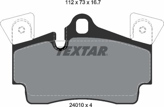 Textar 2401001 - Brake Pad Set, disc brake autospares.lv