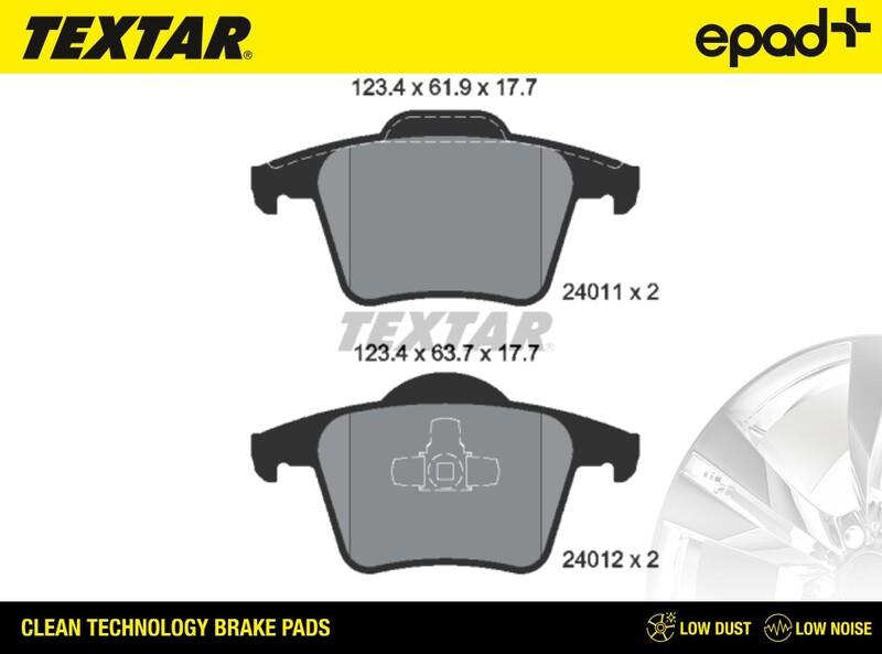 Textar 2401101CP - Brake Pad Set, disc brake autospares.lv