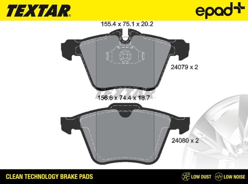 Textar 2407903CP - Brake Pad Set, disc brake autospares.lv
