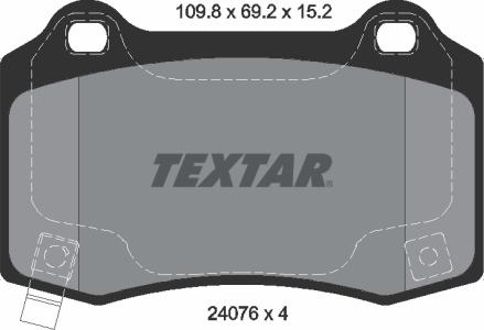 Textar 2407601 - Brake Pad Set, disc brake autospares.lv