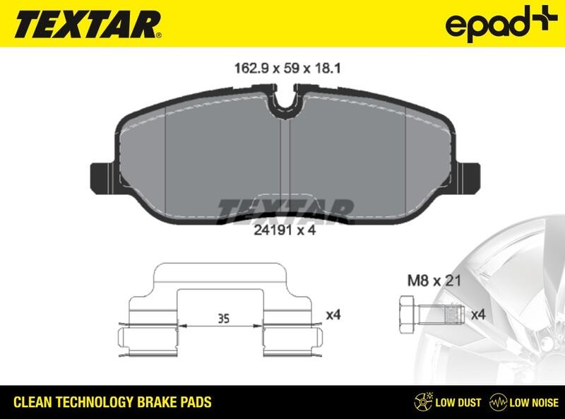 Textar 2419101CP - Brake Pad Set, disc brake autospares.lv