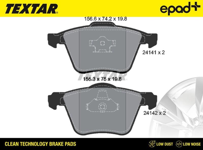 Textar 2414101CP - Brake Pad Set, disc brake autospares.lv