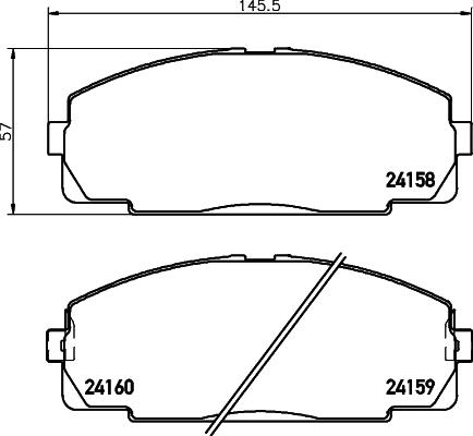 Textar 2415801 - Brake Pad Set, disc brake autospares.lv