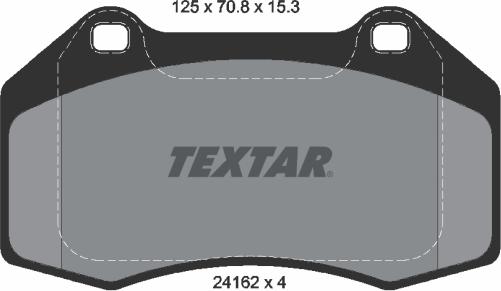 Textar 2416201 - Brake Pad Set, disc brake autospares.lv