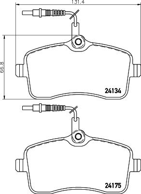 Textar 2413401 - Brake Pad Set, disc brake autospares.lv