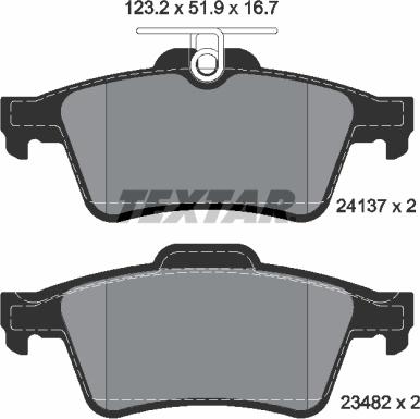 Textar 89017600 - Brake Set, disc brakes autospares.lv