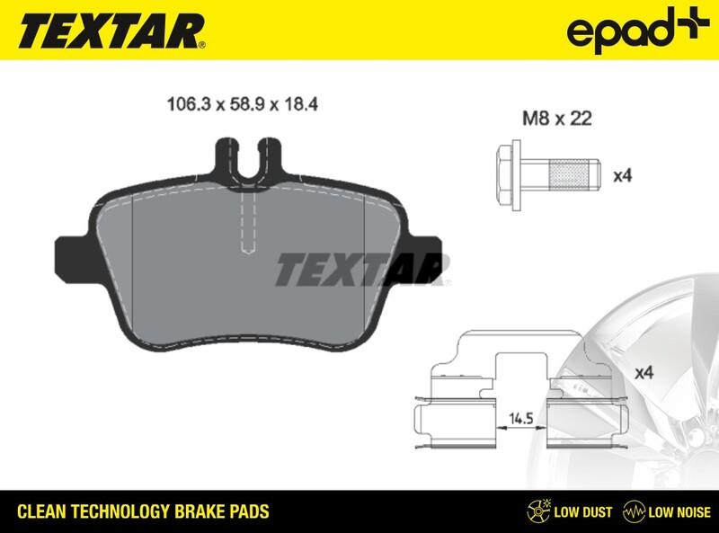 Textar 2484801CP - Brake Pad Set, disc brake autospares.lv